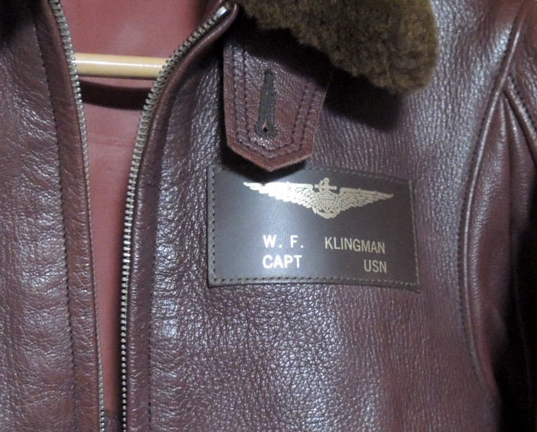 Real McCoy’s M-422A Flight Jacket Goat Skin “Queen of the Pirates” Hand Painted VT-2 US Navy One-Off Rare Size 36