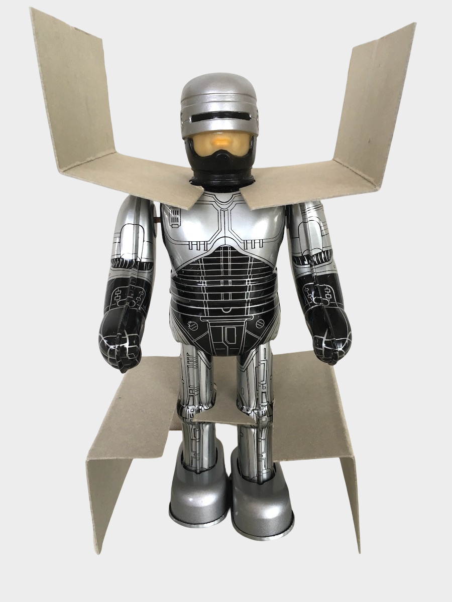 RoboCop 3 Tin Walking Robot — Japanese Mechanical Tin Toy