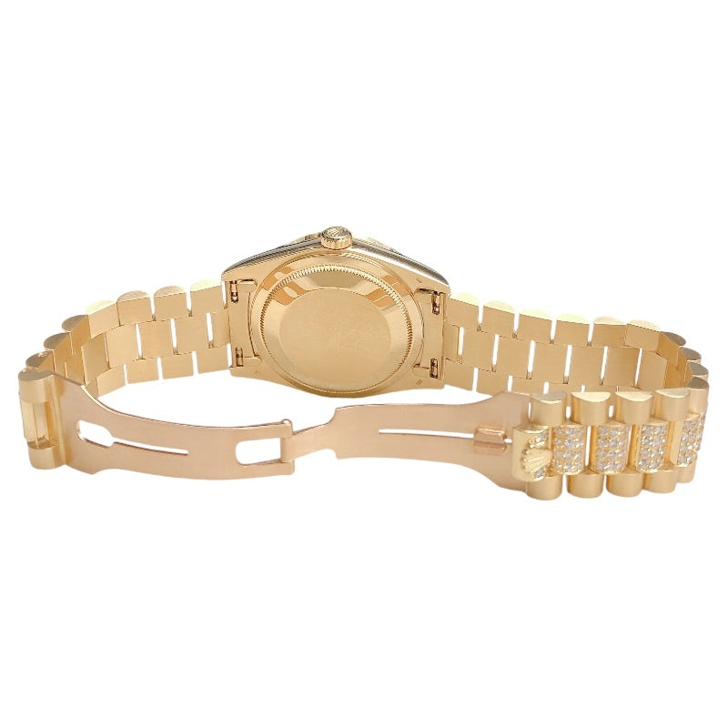 Rolex Day-Date 18348A Blue Gradient Dial K18YG – Factory Diamond Bezel & Lugs – Luxury Grade LX – Men’s Automatic