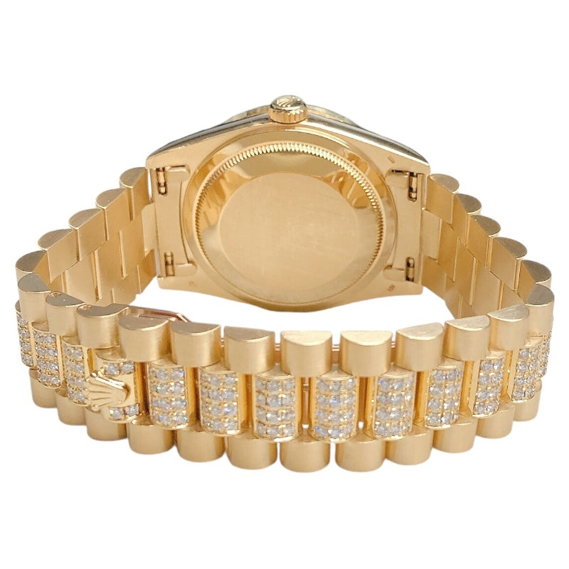 Rolex Day-Date 18348A Blue Gradient Dial K18YG – Factory Diamond Bezel & Lugs – Luxury Grade LX – Men’s Automatic