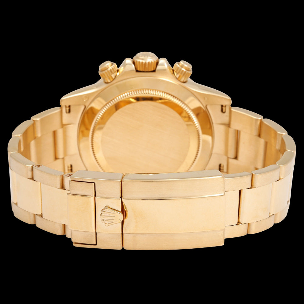 Rolex Daytona 116528 Blue Arabic Dial · 18K Yellow Gold Chronograph · Factory Original Arabic Numeral Dial · Premium Collector Grade