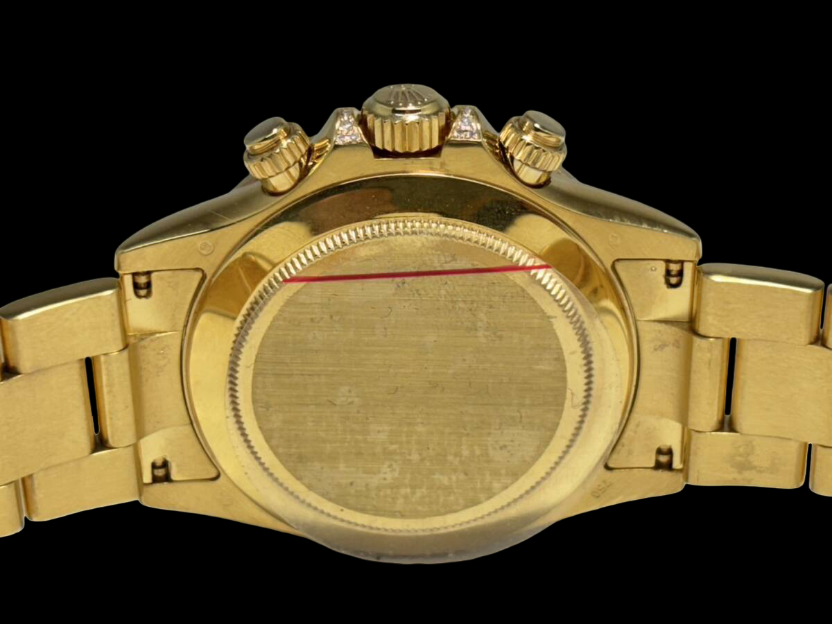 Rolex Daytona 116528Y Tiger-Eye Diamond Edition · 18K YG · Factory Dial Base w/ Luxury Custom Diamond Bezel & Bracelet · Collector Condition SA