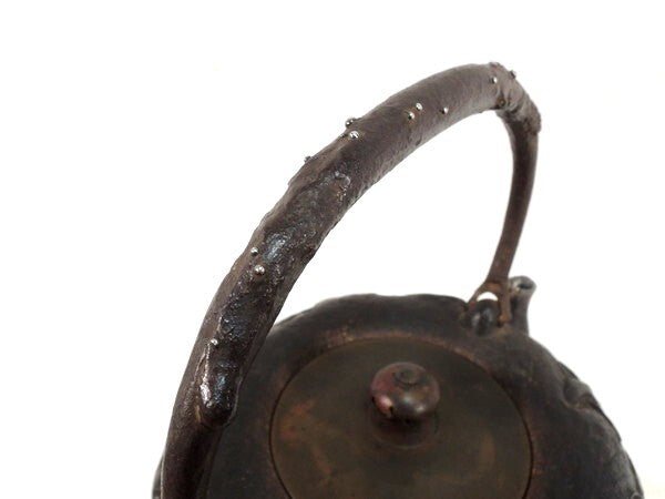 Ryukodo Cast Iron Tetsubin Tea Kettle with Cloud & Dragon Relief, Edo–Meiji Tradition
