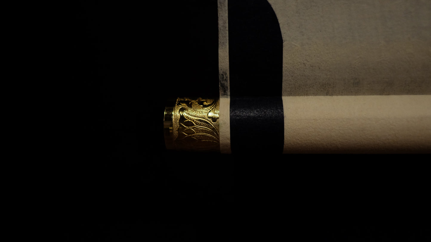 Kannon Goddess of Mercy Scroll with Japanese Temple Seals | Spiritual Buddhist Art | Sacred Calligraphy Hanging Scroll Japan