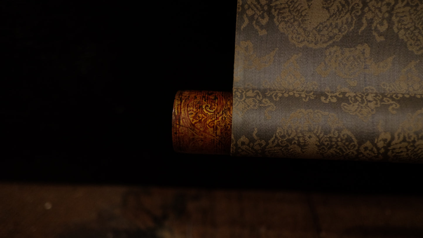 Antique Japanese Shakyamuni & 16 Arhats Scroll | Shaka Triad Jūroku Rakan Kakejiku | Edo–Meiji Buddhist Art