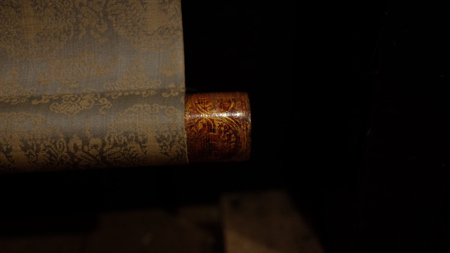 Antique Japanese Shakyamuni & 16 Arhats Scroll | Shaka Triad Jūroku Rakan Kakejiku | Edo–Meiji Buddhist Art