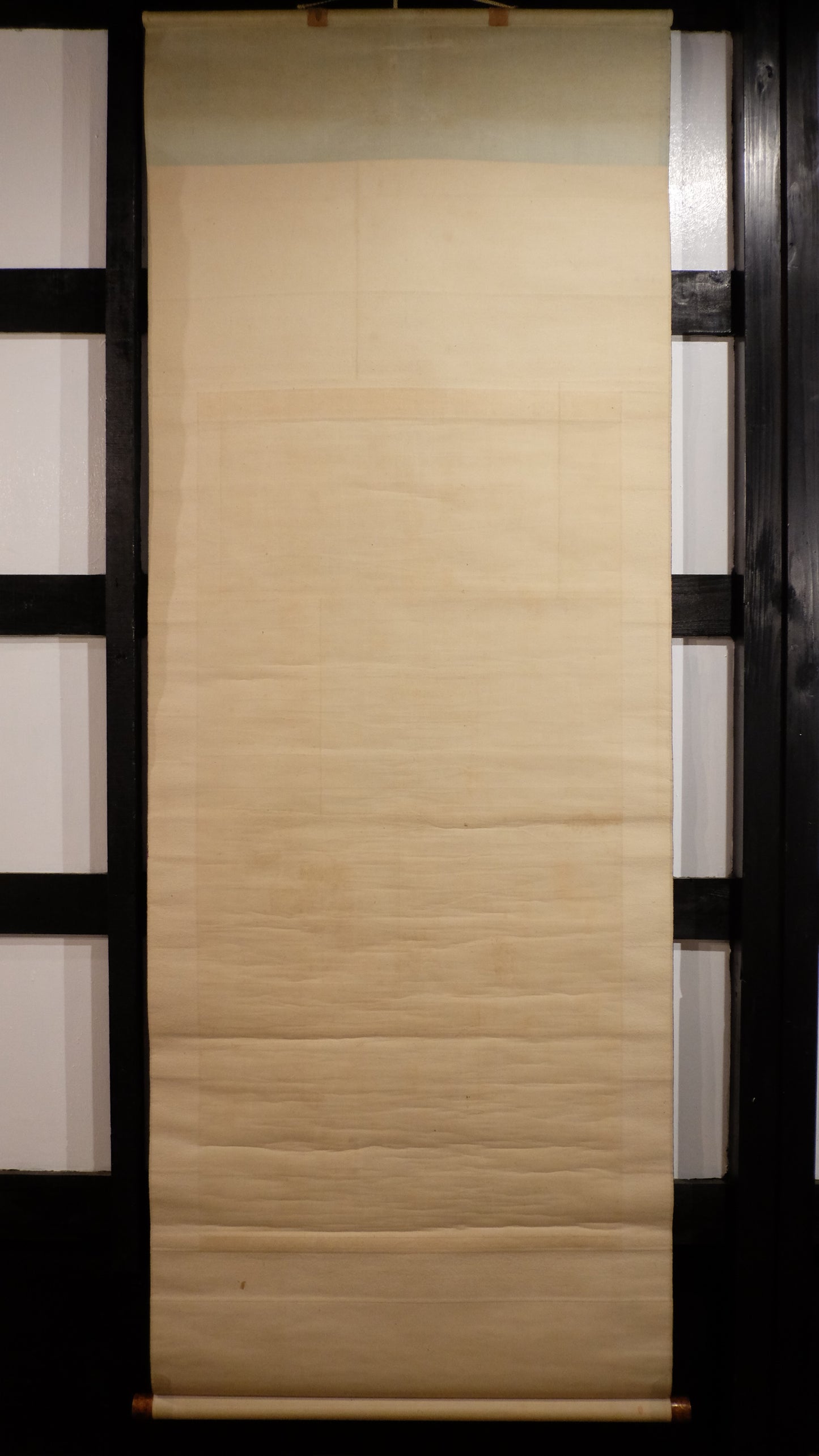 Antique Japanese Shakyamuni & 16 Arhats Scroll | Shaka Triad Jūroku Rakan Kakejiku | Edo–Meiji Buddhist Art