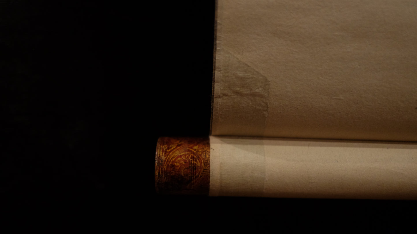 Antique Japanese Shakyamuni & 16 Arhats Scroll | Shaka Triad Jūroku Rakan Kakejiku | Edo–Meiji Buddhist Art
