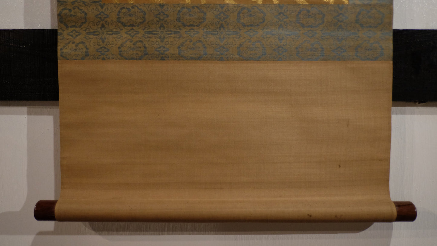 Attributed Kano Sasshin Edo Rakan Scroll, Japanese Arhat Buddhist Painting, Signed Kakejiku Zen Monk Art