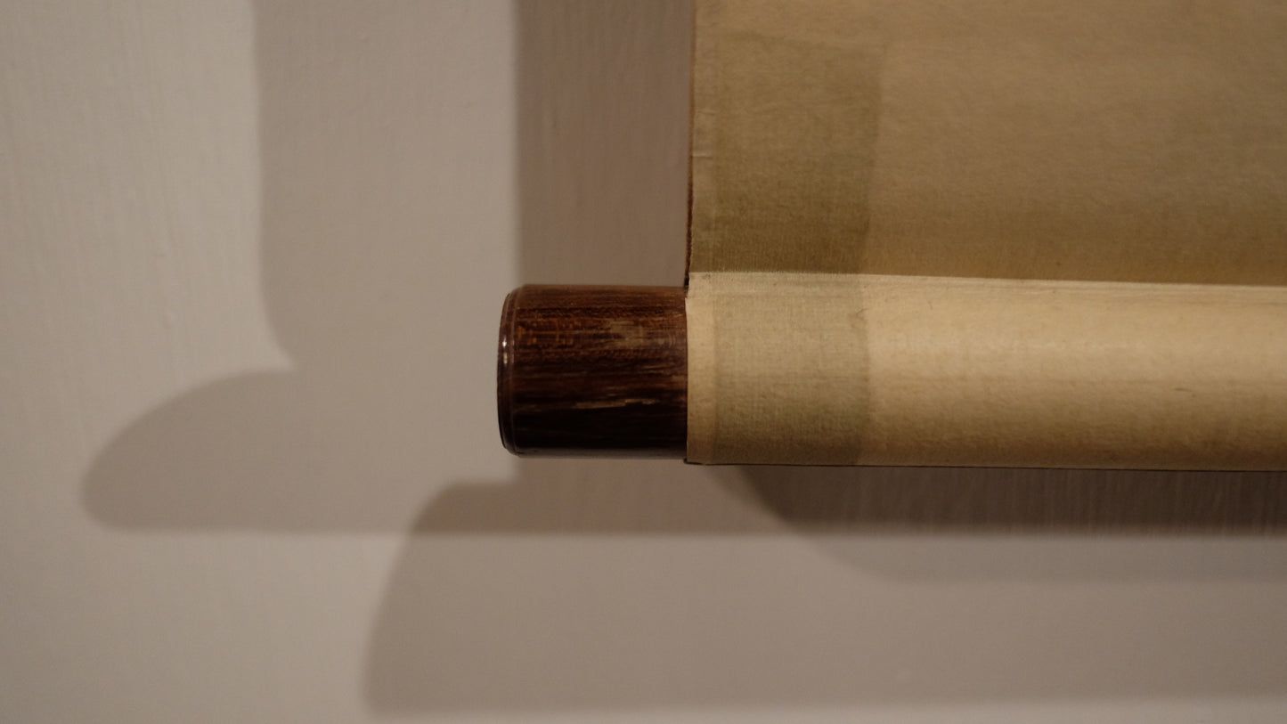 Attributed Kano Sasshin Edo Rakan Scroll, Japanese Arhat Buddhist Painting, Signed Kakejiku Zen Monk Art