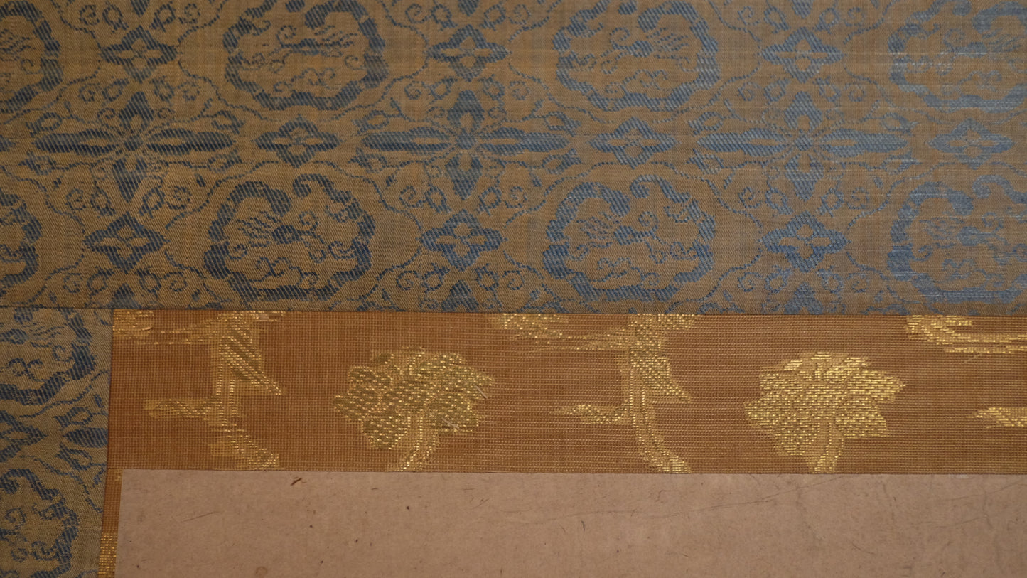 Attributed Kano Sasshin Edo Rakan Scroll, Japanese Arhat Buddhist Painting, Signed Kakejiku Zen Monk Art