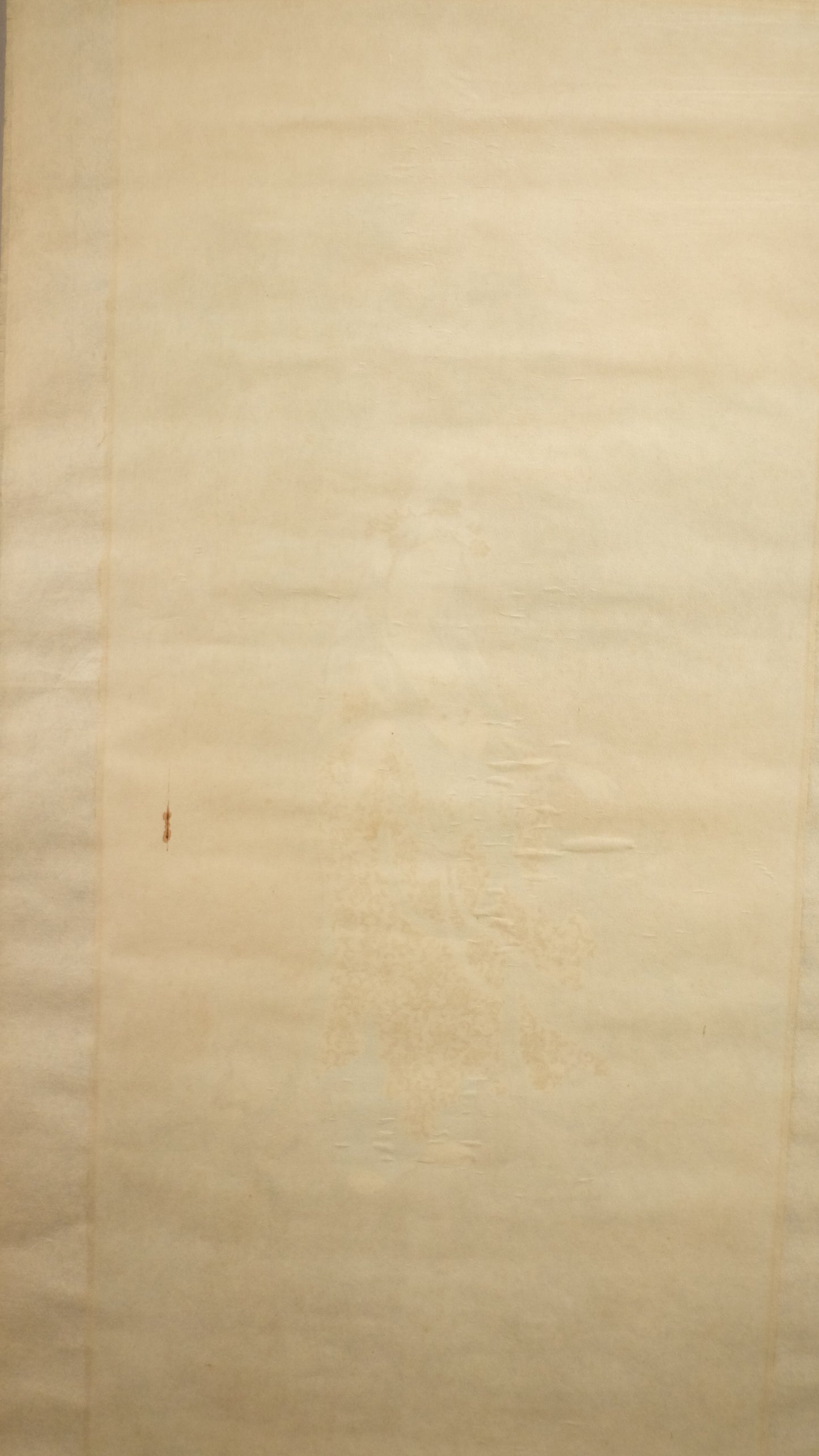 Elegant Japanese Scroll of Kannon – Goddess of Mercy on Clouds – Hand-Painted Silk Hanging Scroll – Spiritual Buddhist Art for Healing & Meditation