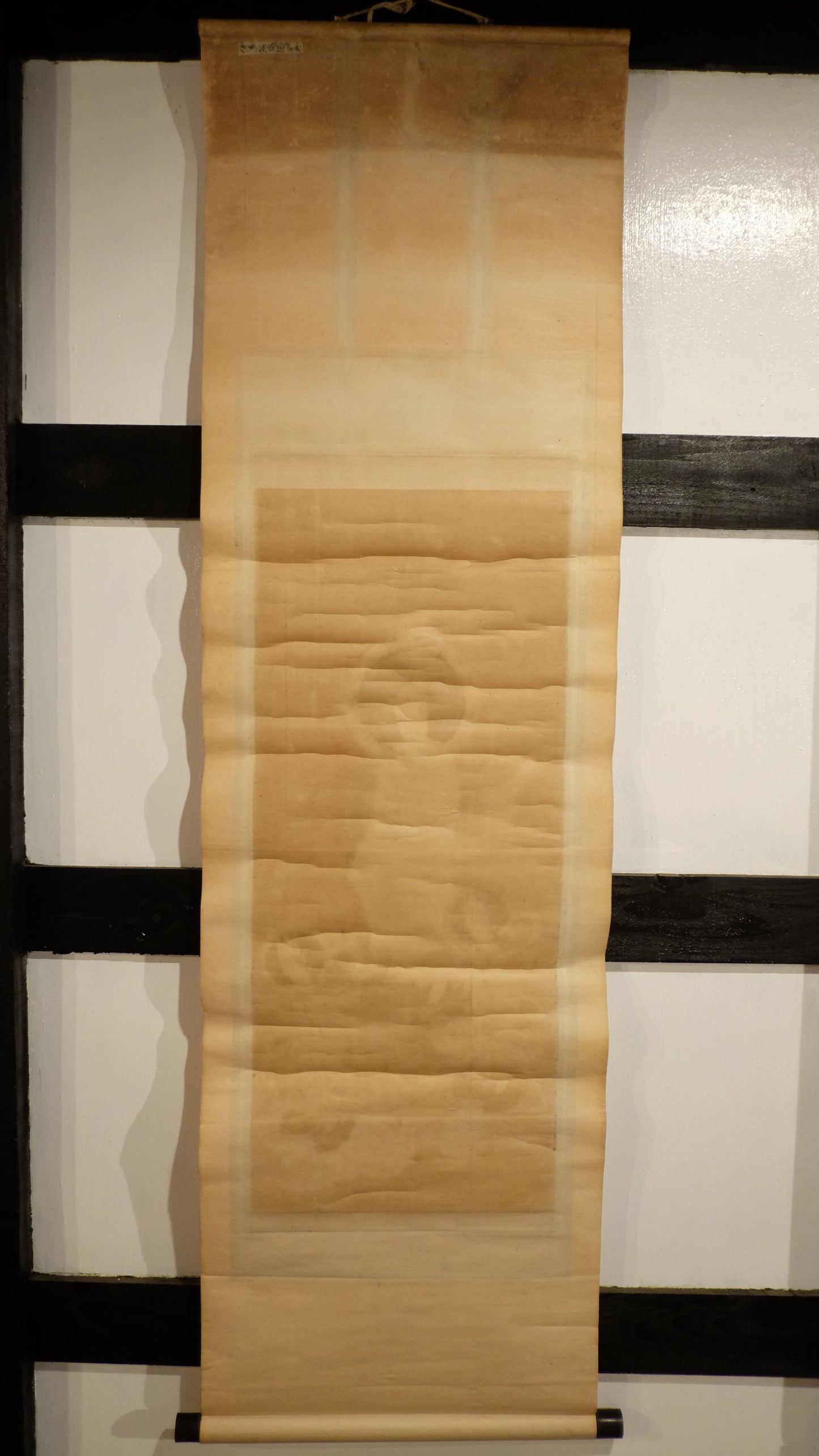 Antique Japanese Amida Raigō Scroll | Amitabha with Kannon & Seishi | Gold Buddhist Kakejiku | Pure Land Temple Art