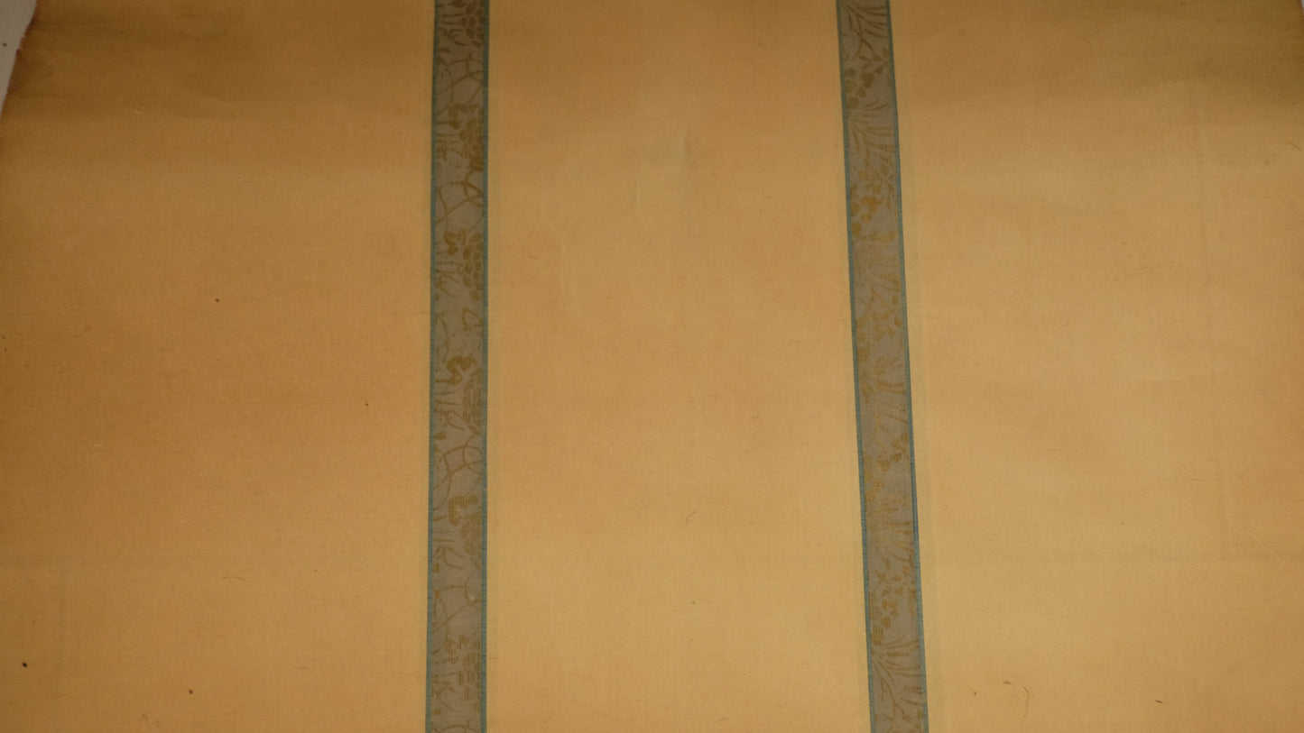 Antique Japanese Amida Raigō Scroll | Amitabha with Kannon & Seishi | Gold Buddhist Kakejiku | Pure Land Temple Art