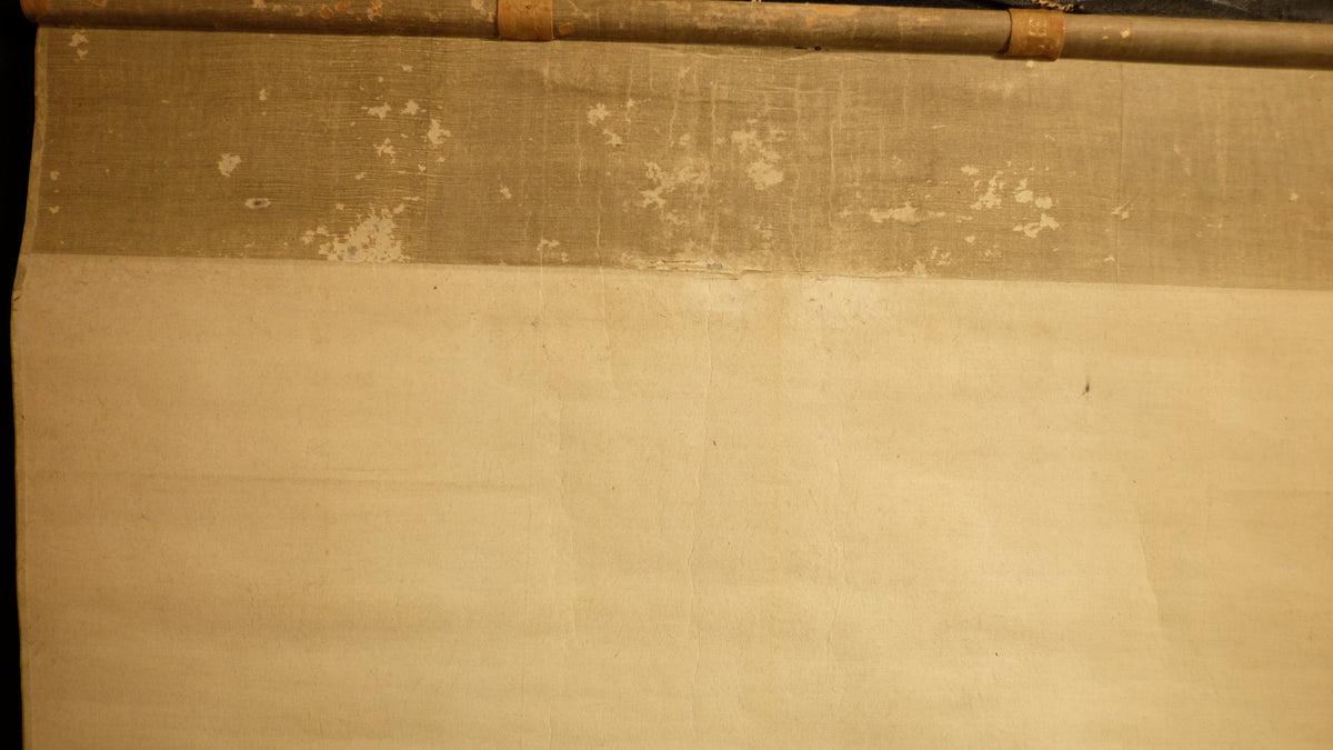 Vintage Guanyin Kannon Hanging Scroll with Box, Inscribed Buddhist Bodhisattva Art, Japanese Kakejiku Wall Decor