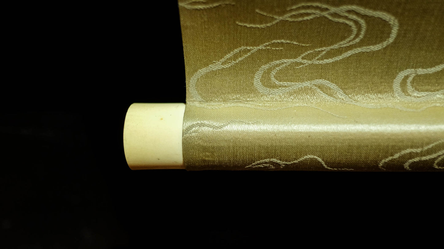 Antique Japanese Amida Buddha Raigo Scroll | Kannon & Seishi Pure Land Kakejiku | Early 20th Century Silk Art