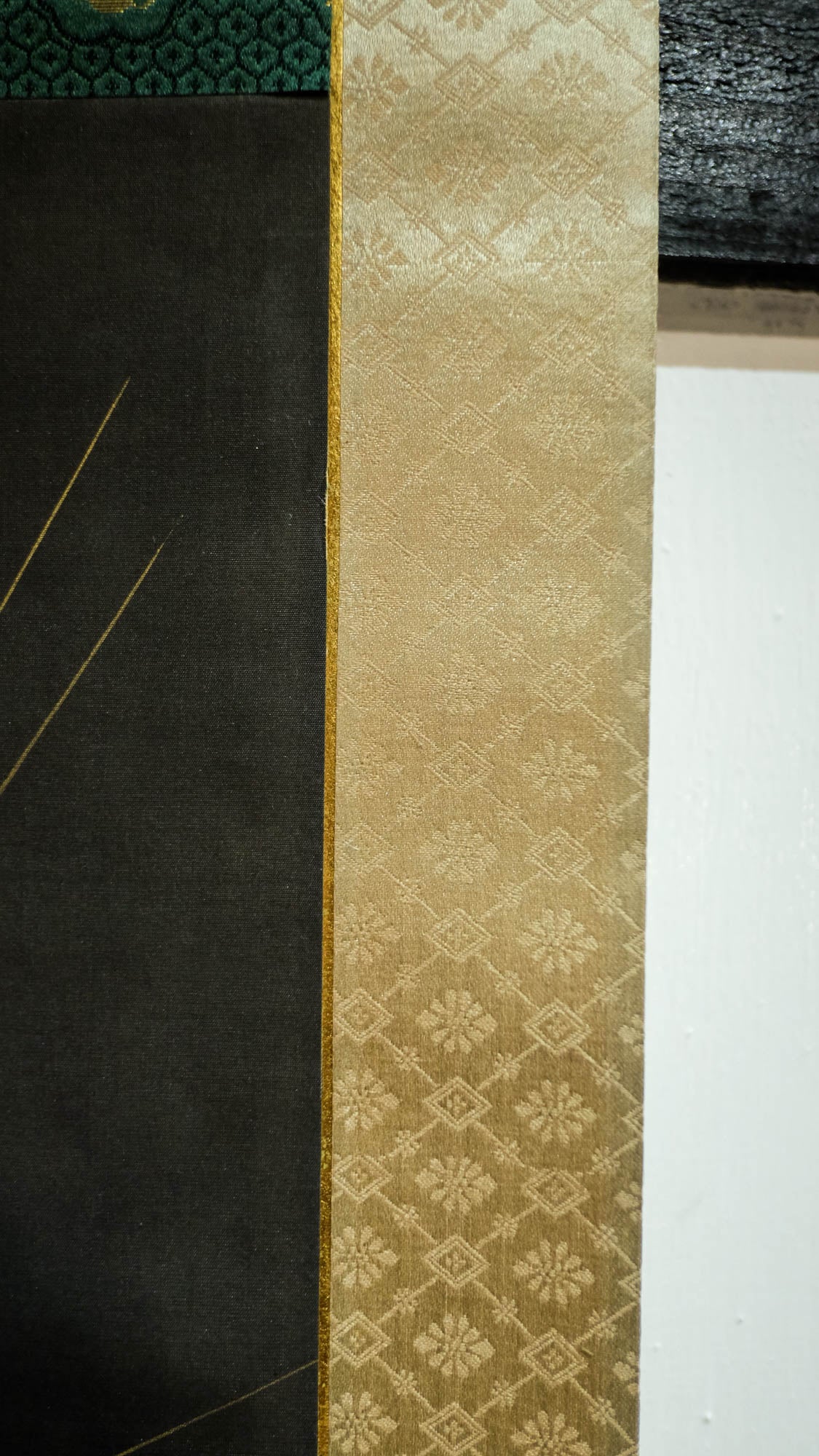 Antique Japanese Amida Buddha Raigo Scroll | Kannon & Seishi Pure Land Kakejiku | Early 20th Century Silk Art