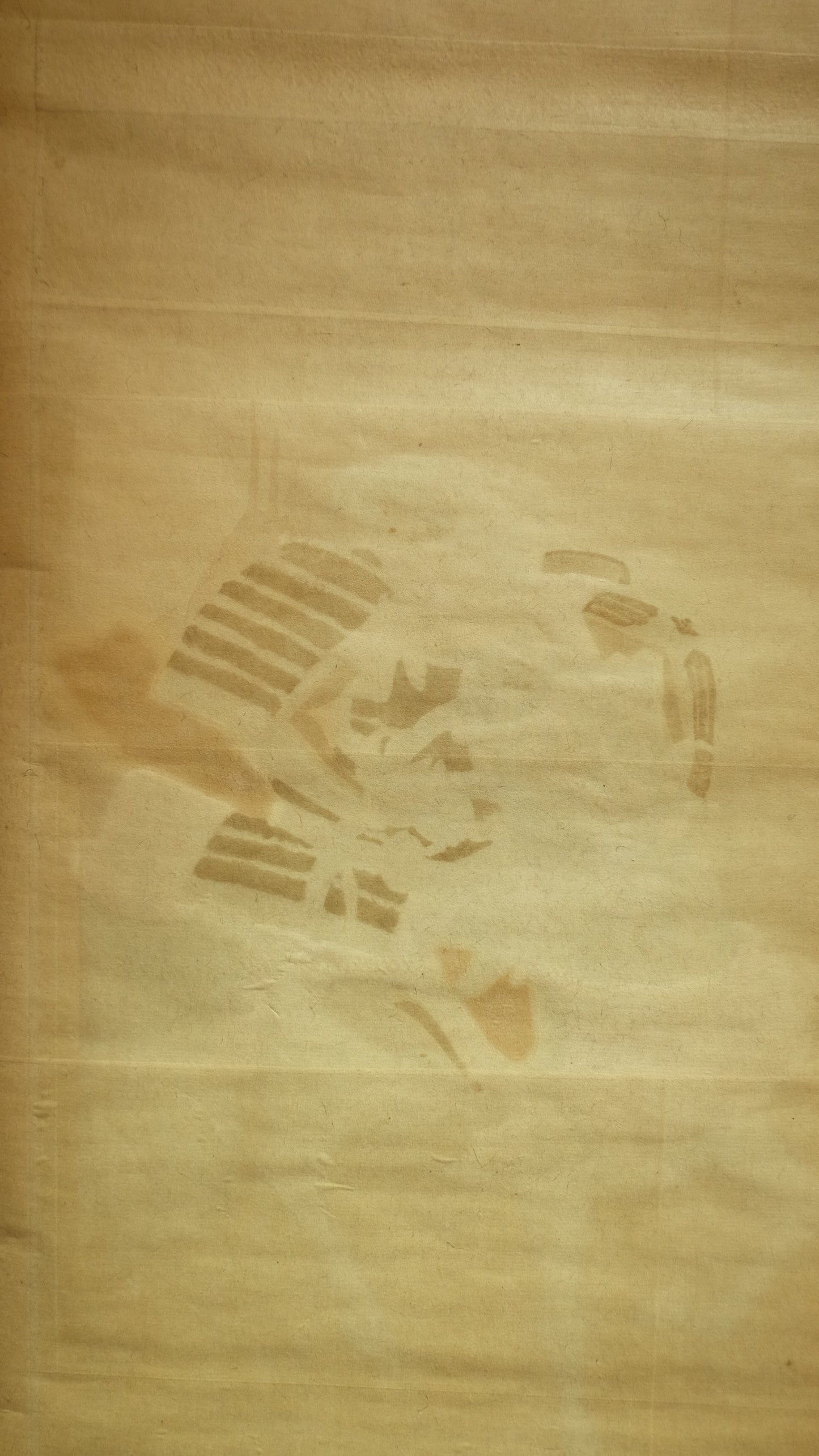 Antique Japanese Samurai Horse Scroll, Signed Tosa-Style Musha-e Painting, Edo Meiji Warrior Kakejiku
