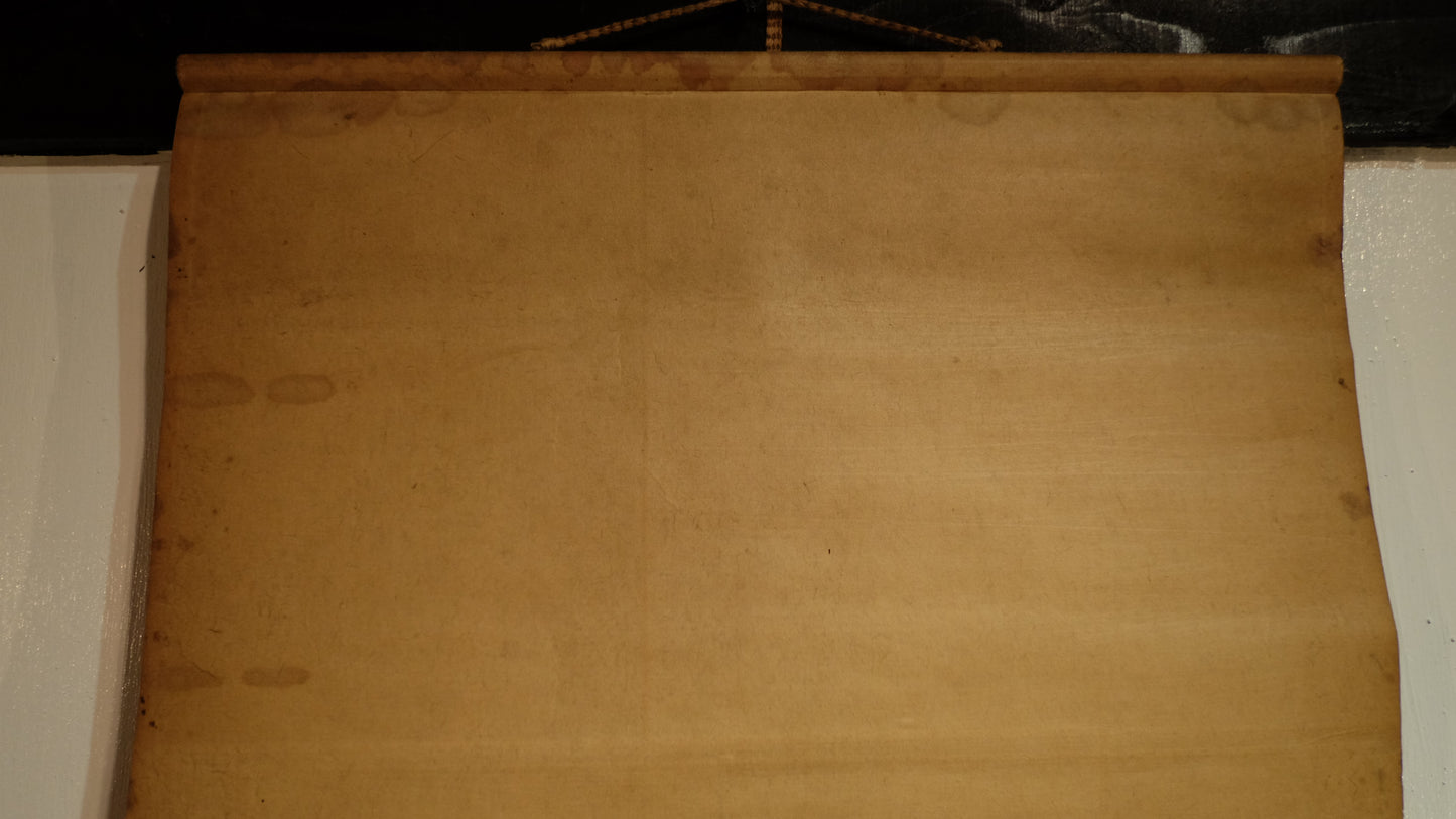 Antique Japanese Samurai Horse Scroll, Signed Tosa-Style Musha-e Painting, Edo Meiji Warrior Kakejiku