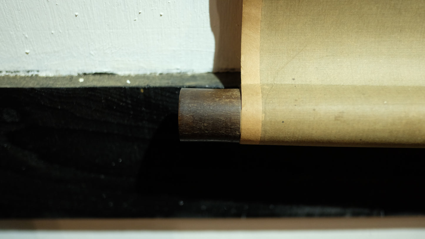 Antique Japanese Samurai Horse Scroll, Signed Tosa-Style Musha-e Painting, Edo Meiji Warrior Kakejiku