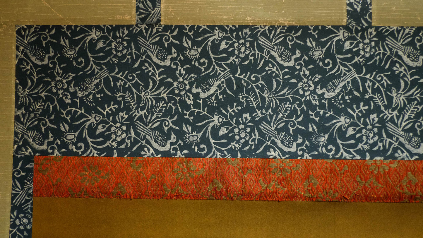 Antique Japanese Jizo Bosatsu Scroll | Ksitigarbha Buddhist Kakejiku | Edo–Meiji Silk Painting | Sacred Temple Art