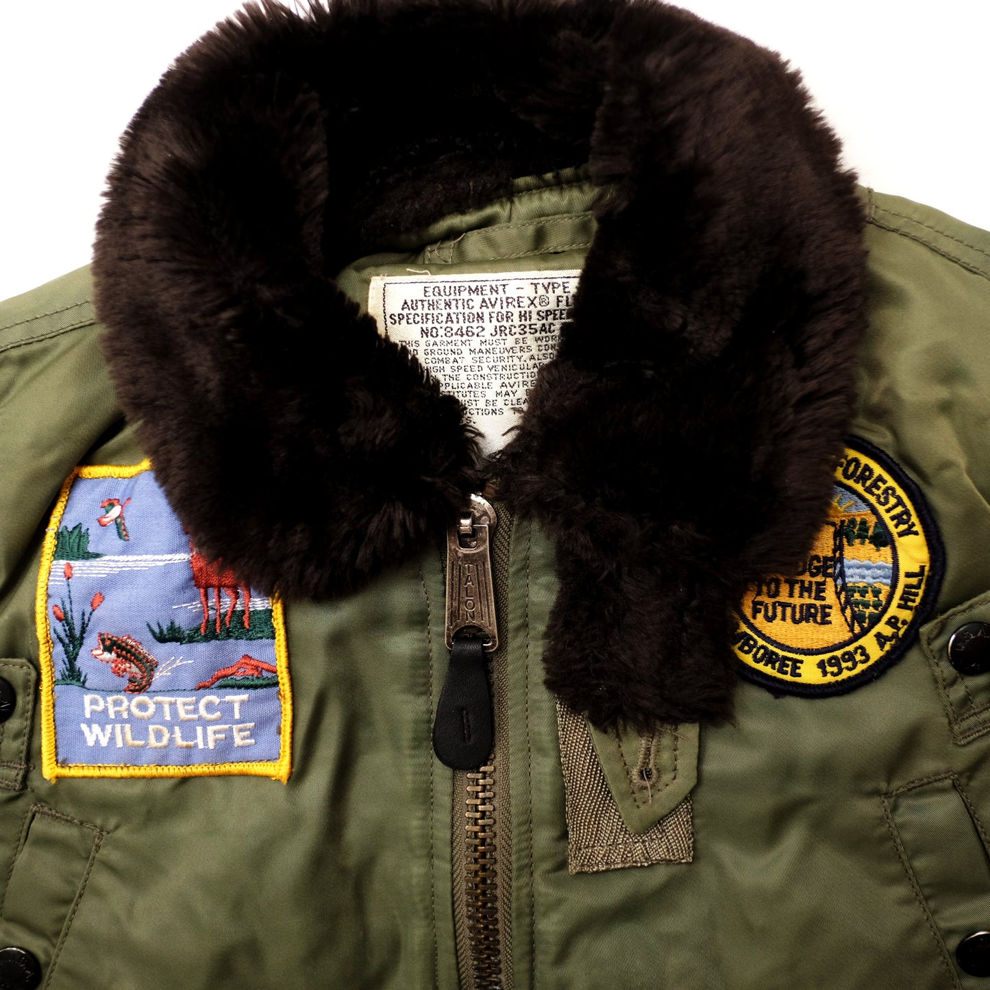 Vintage AVIREX Kids Flight Jacket Size 3-4 Years | Military Bomber Jacket with Patches