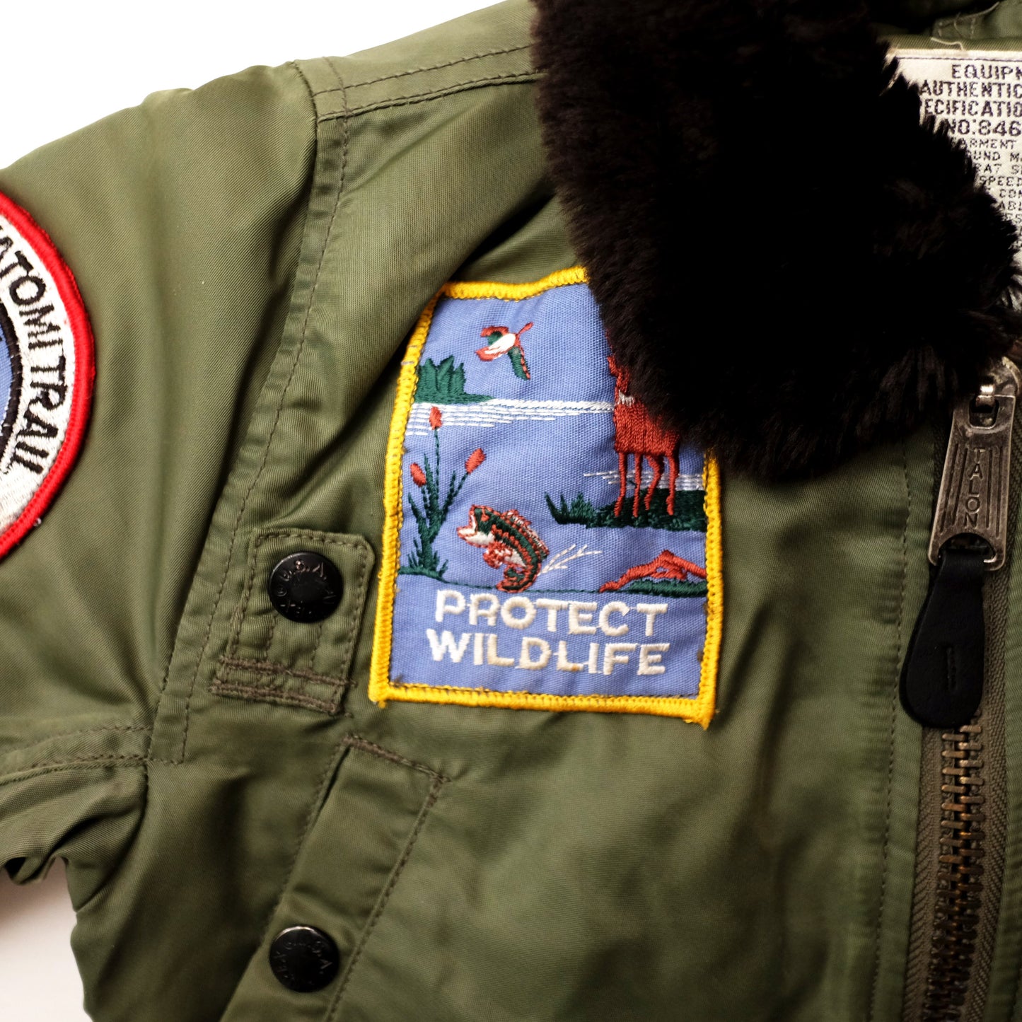 Vintage AVIREX Kids Flight Jacket Size 3-4 Years | Military Bomber Jacket with Patches