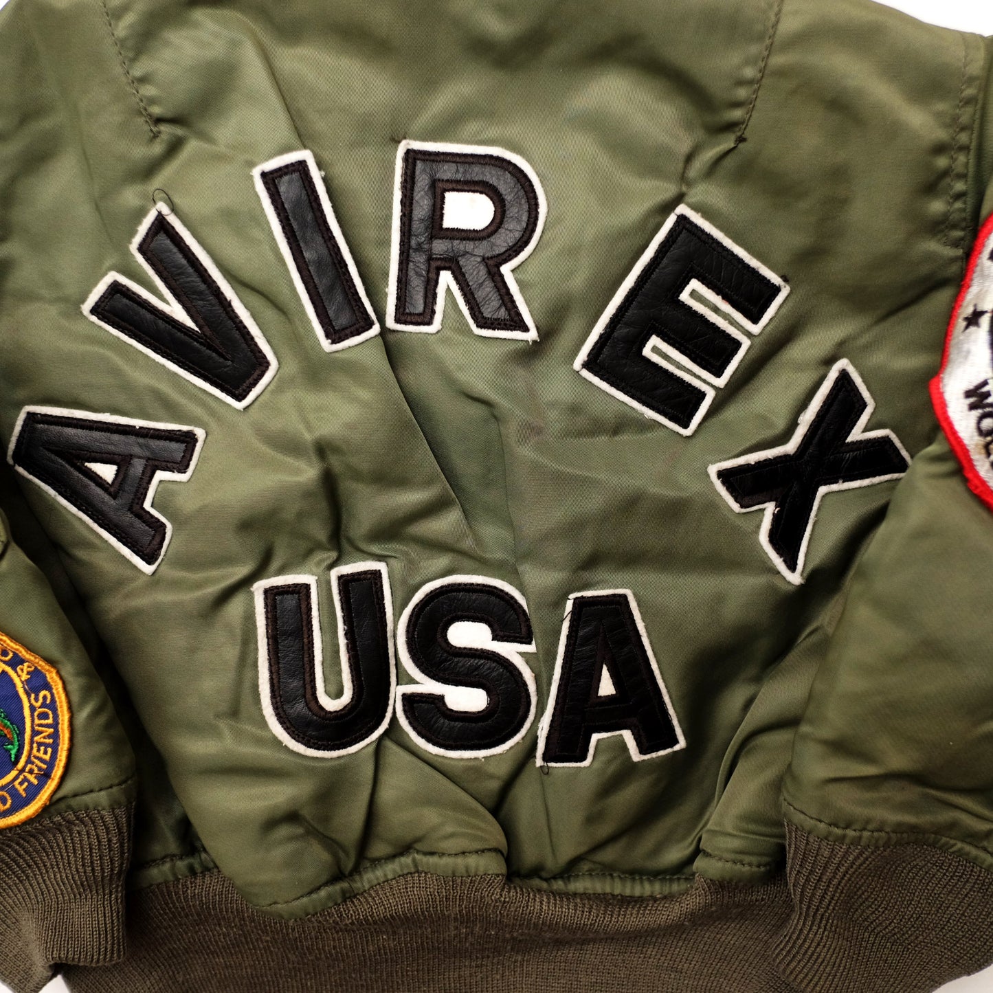 Vintage AVIREX Kids Flight Jacket Size 3-4 Years | Military Bomber Jacket with Patches