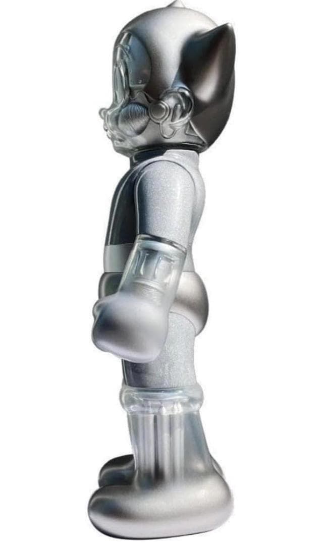 SECRETBASE Big Scale Astro Boy Silver × Silver (Made in Japan)  Tezuka Tetsuwan Atom Soft Vinyl Art Toy w Box