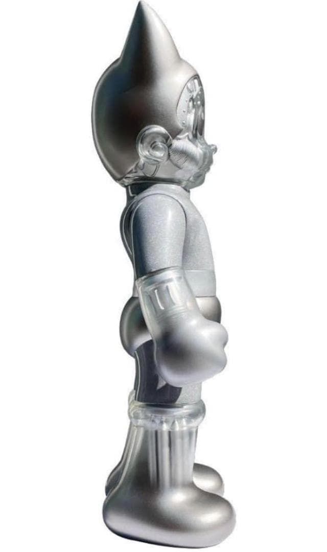 SECRETBASE Big Scale Astro Boy Silver × Silver (Made in Japan)  Tezuka Tetsuwan Atom Soft Vinyl Art Toy w Box