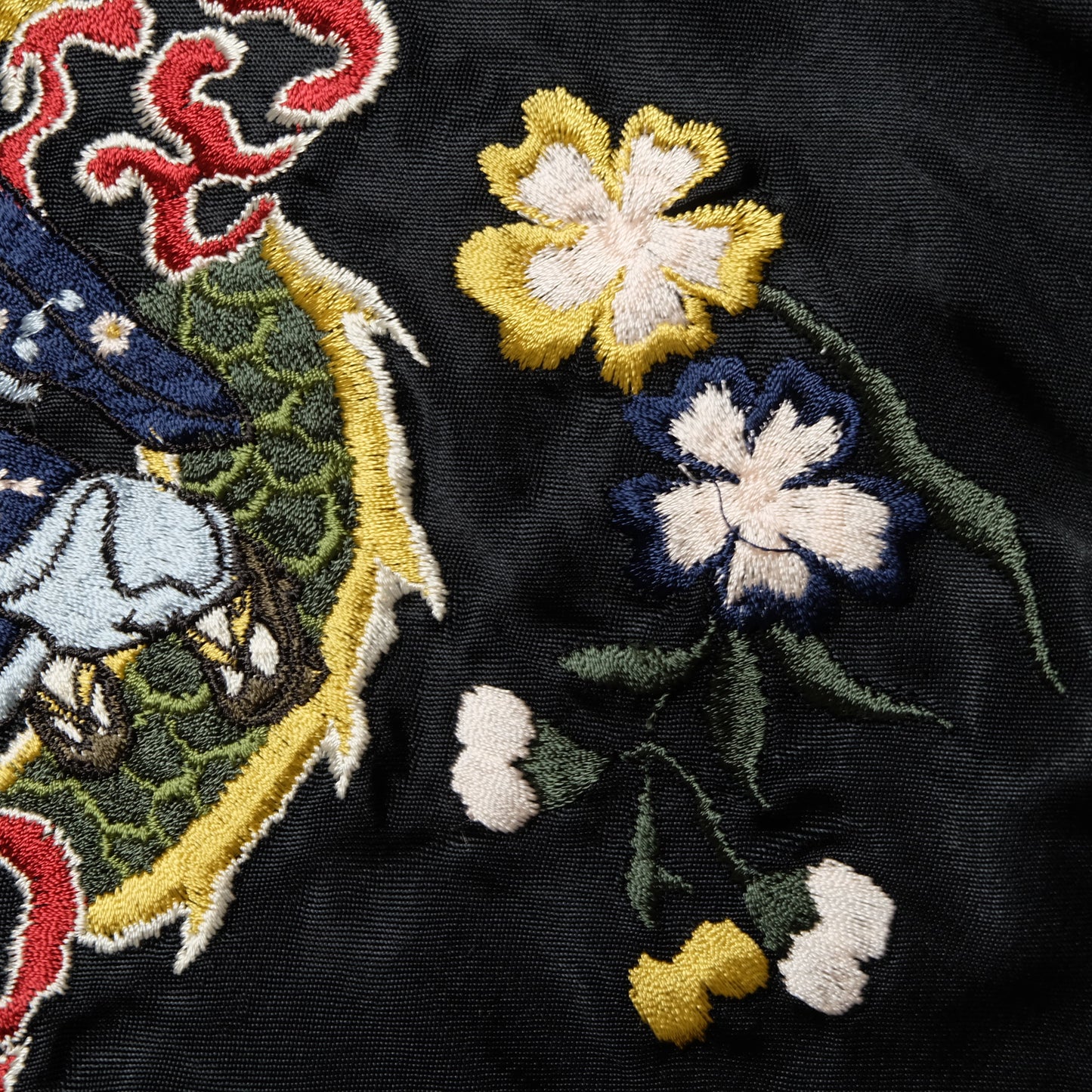 Miyabi Musubi Reversible Sukajan L Japan Map Wisteria Geisha Dragon Embroidered Souvenir Jacket