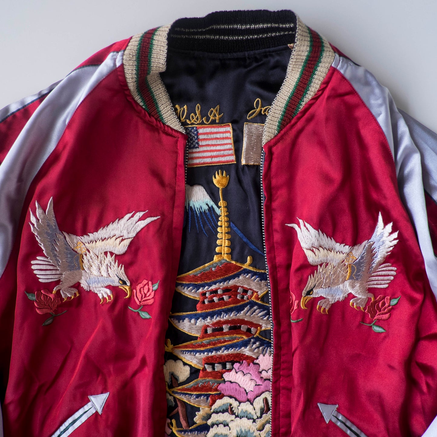 Vintage Tailor Toyo USS Ingersoll Sukajan M Tiger Snake Yokosuka Reversible Japanese Souvenir Jacket