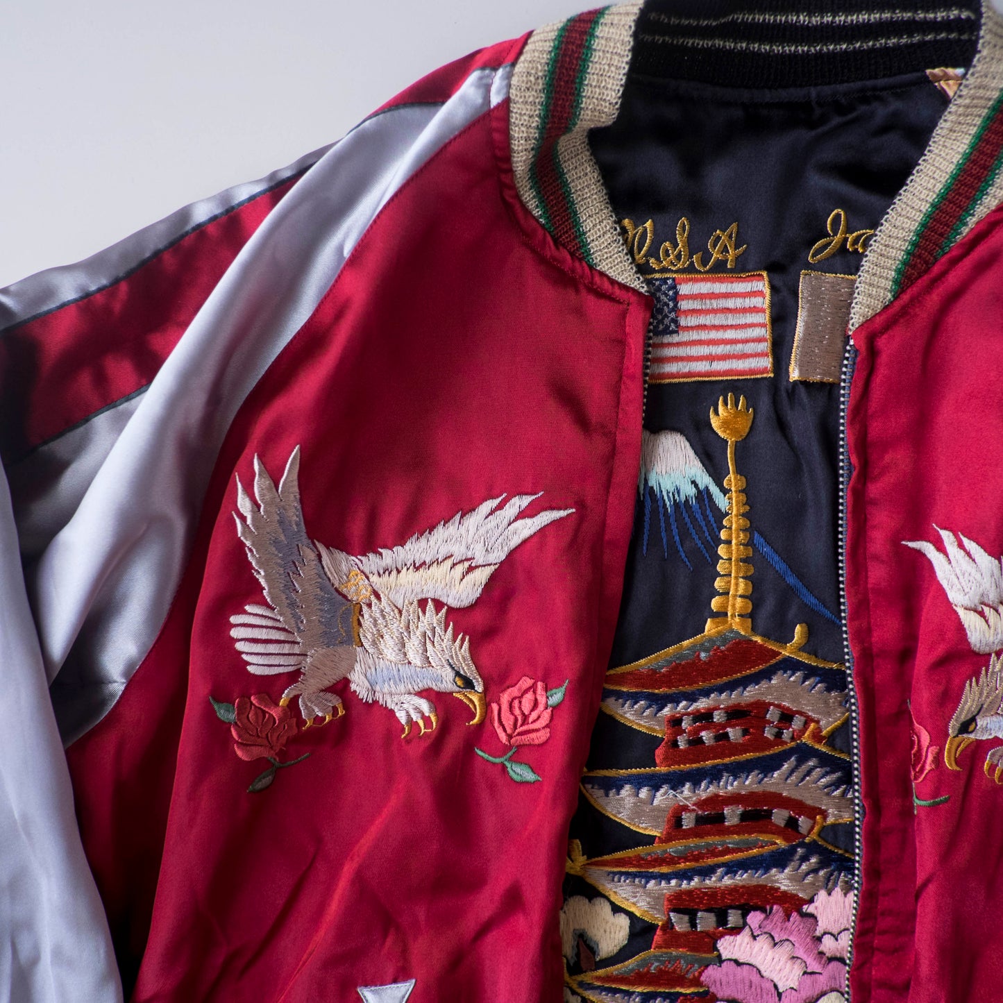 Vintage Tailor Toyo USS Ingersoll Sukajan M Tiger Snake Yokosuka Reversible Japanese Souvenir Jacket