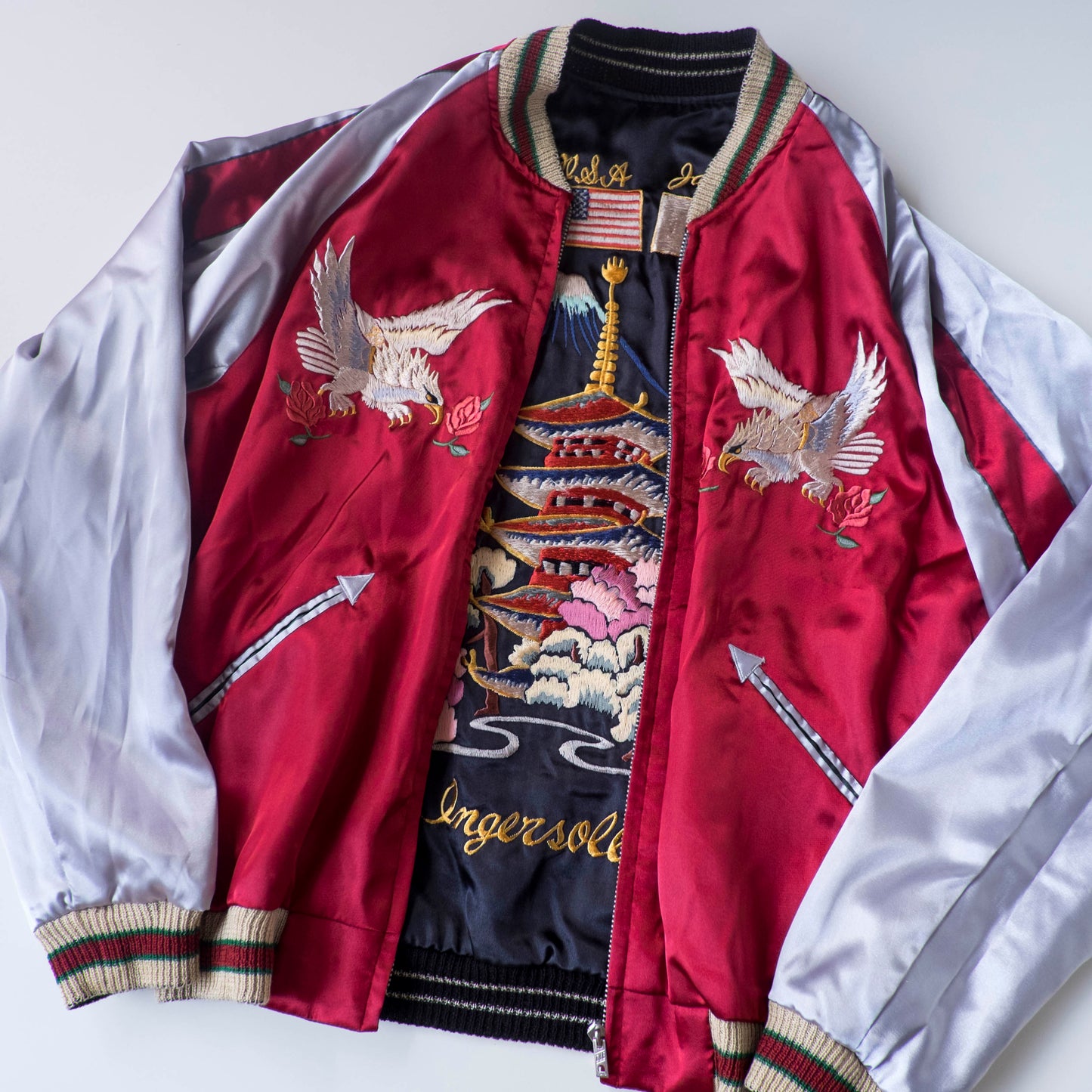 Vintage Tailor Toyo USS Ingersoll Sukajan M Tiger Snake Yokosuka Reversible Japanese Souvenir Jacket