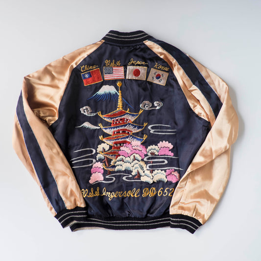 Vintage Tailor Toyo USS Ingersoll Sukajan M Tiger Snake Yokosuka Reversible Japanese Souvenir Jacket