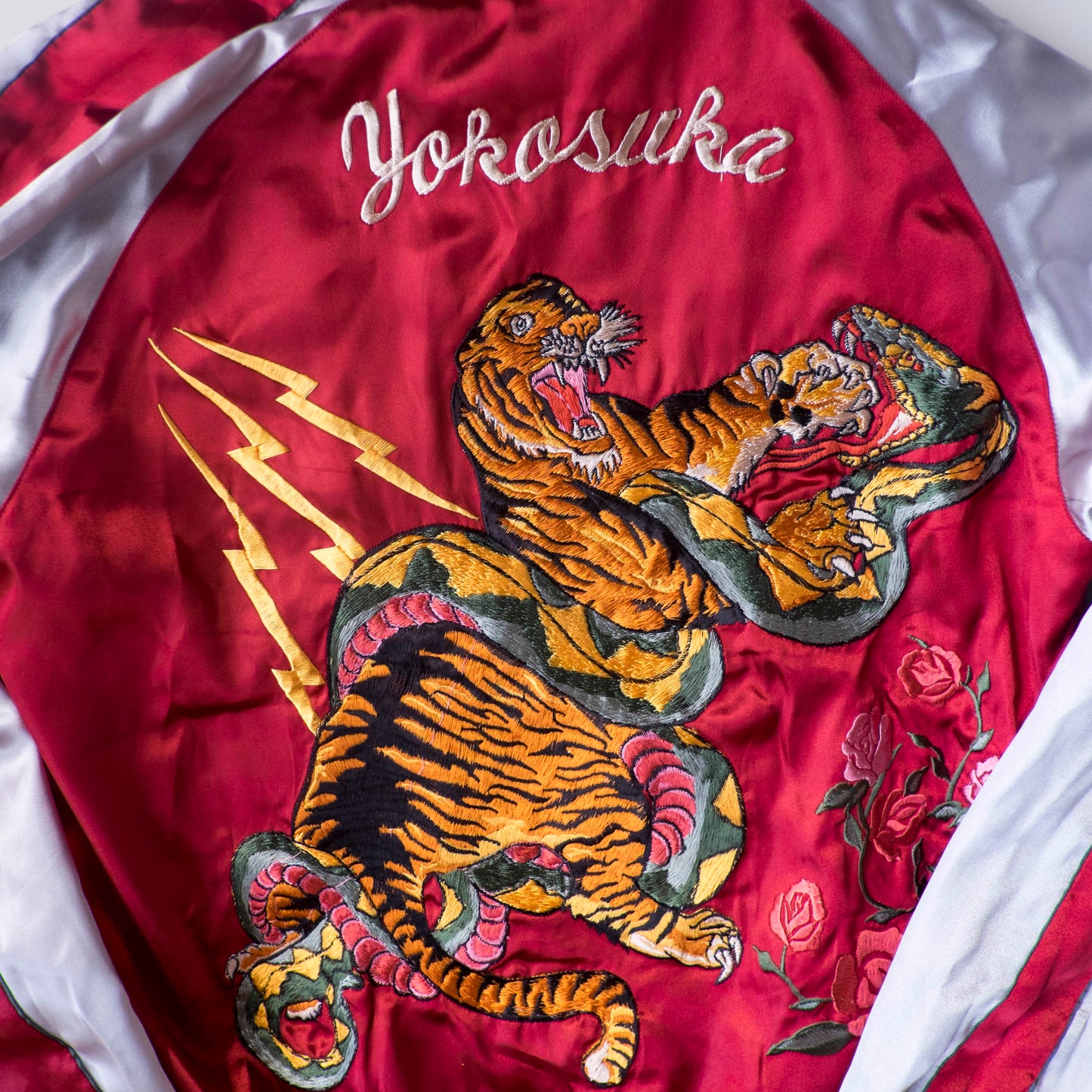Vintage Tailor Toyo USS Ingersoll Sukajan M Tiger Snake Yokosuka Reversible Japanese Souvenir Jacket