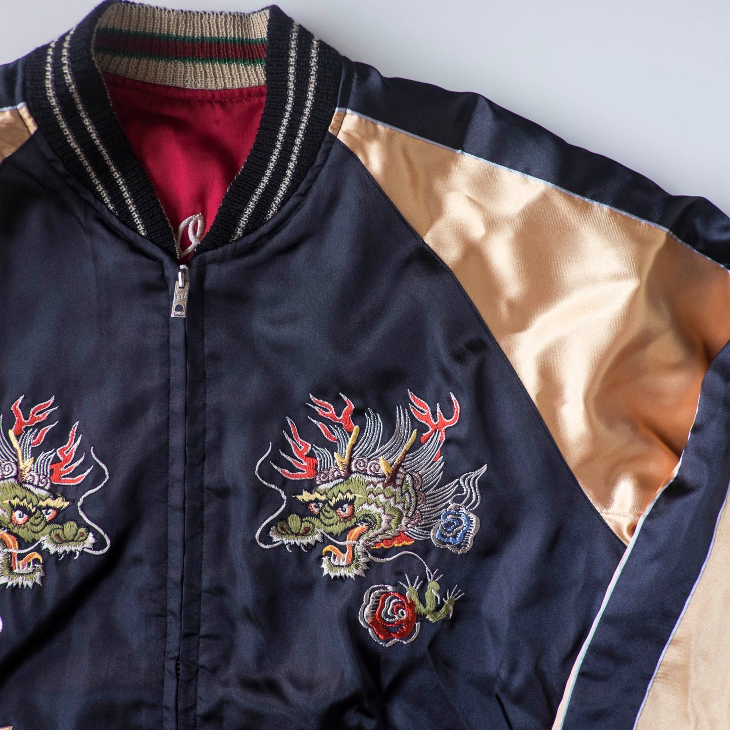 Vintage Tailor Toyo USS Ingersoll Sukajan M Tiger Snake Yokosuka Reversible Japanese Souvenir Jacket