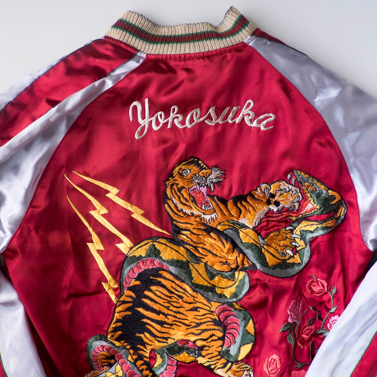 Vintage Tailor Toyo USS Ingersoll Sukajan M Tiger Snake Yokosuka Reversible Japanese Souvenir Jacket