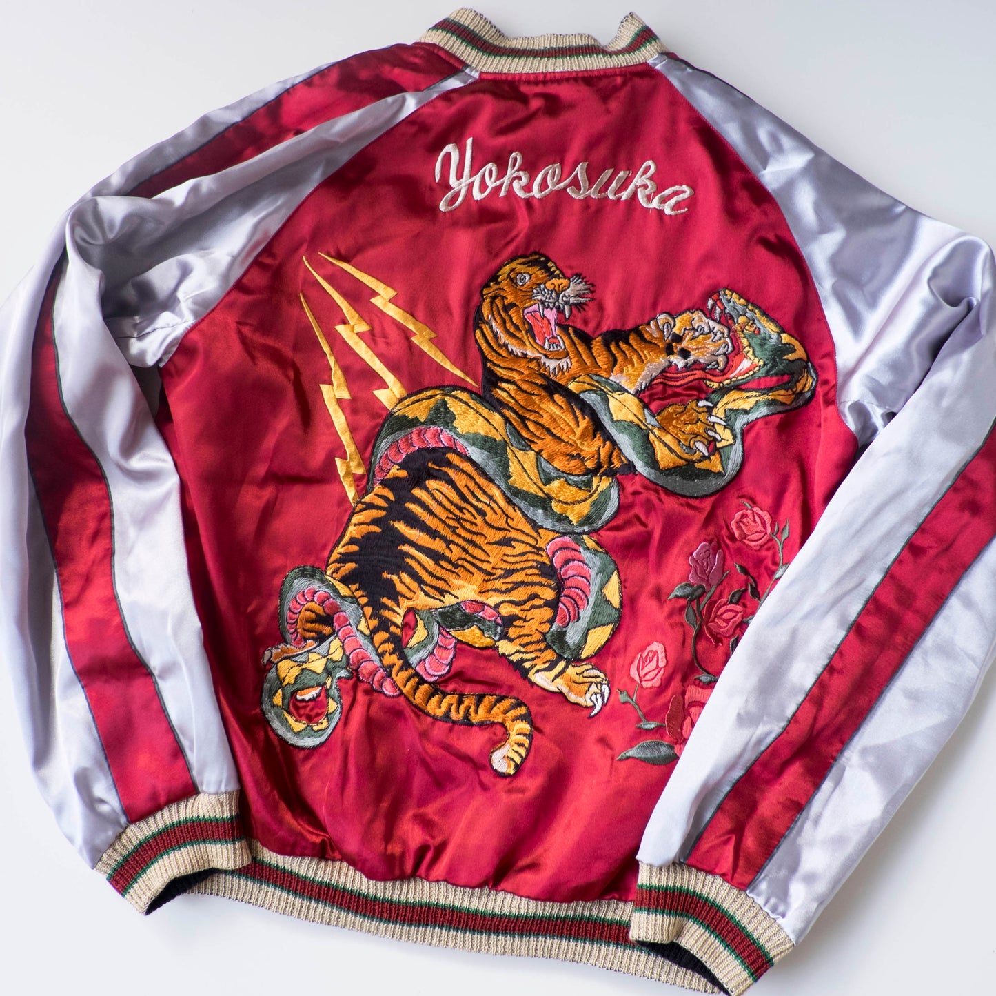 Vintage Tailor Toyo USS Ingersoll Sukajan M Tiger Snake Yokosuka Reversible Japanese Souvenir Jacket
