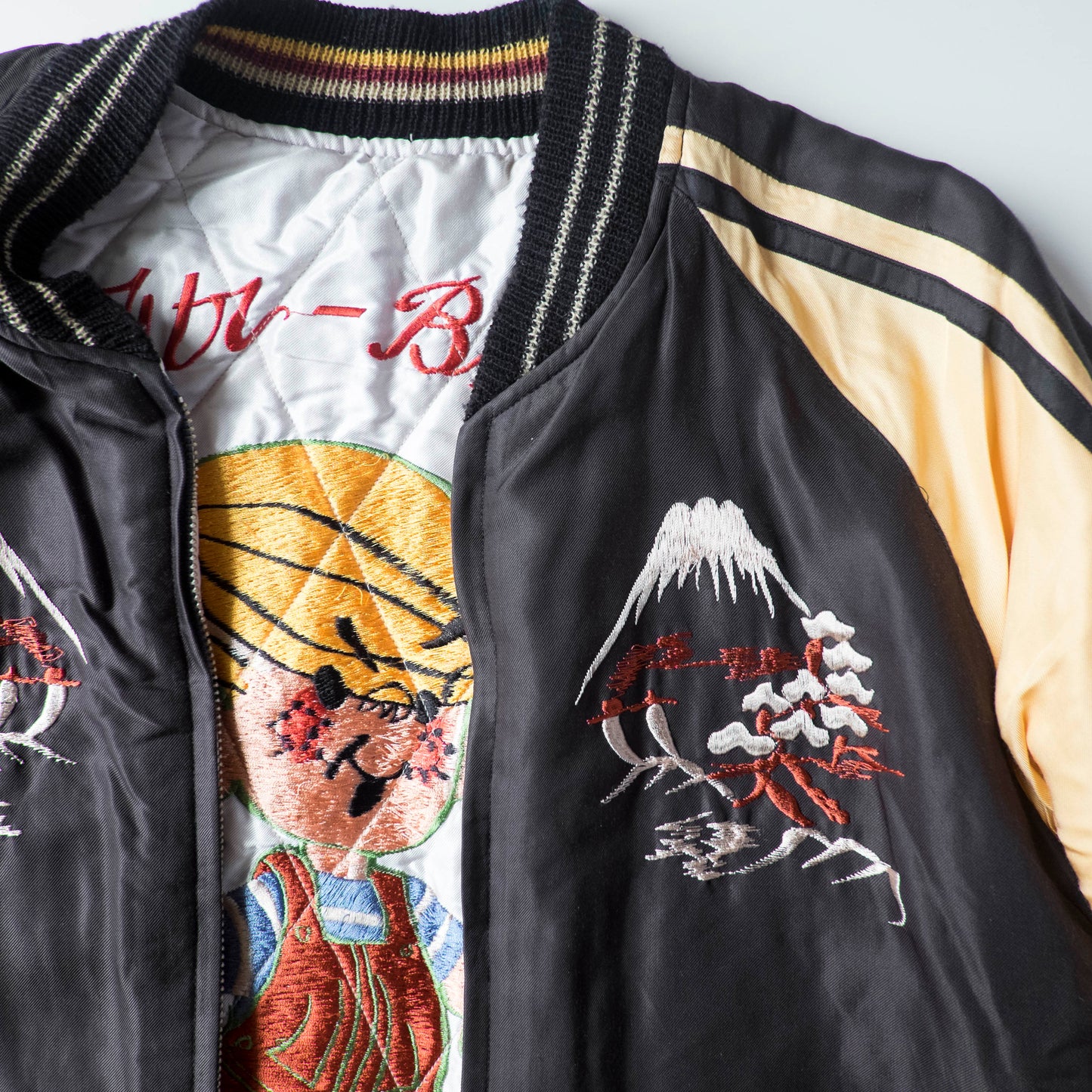 Vintage Tailor Toyo TT11592 Misawa Black Dragons Padded Reversible Sukajan Jacket M 2008 Japanese Souvenir Bomber