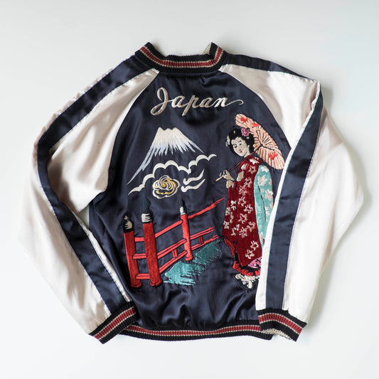Vintage 2007 Tailor Toyo TT11381 Maiko Chief Reversible Sukajan Japanese Souvenir Jacket Motorcycle Tiger Dragon