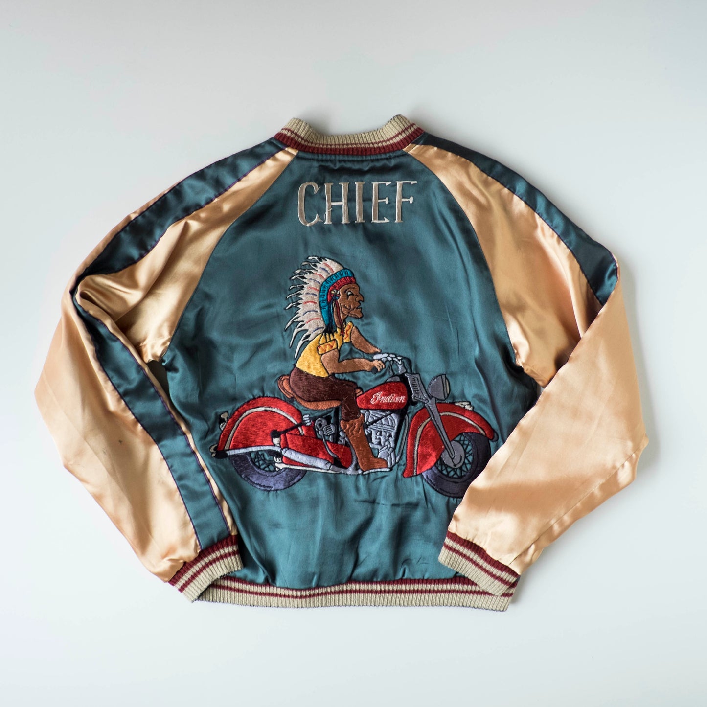 Vintage 2007 Tailor Toyo TT11381 Maiko Chief Reversible Sukajan Japanese Souvenir Jacket Motorcycle Tiger Dragon
