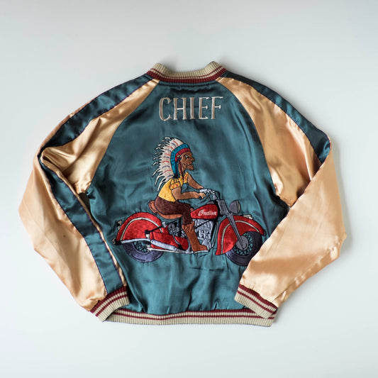 Vintage 2007 Tailor Toyo TT11381 Maiko Chief Reversible Sukajan Japanese Souvenir Jacket Motorcycle Tiger Dragon
