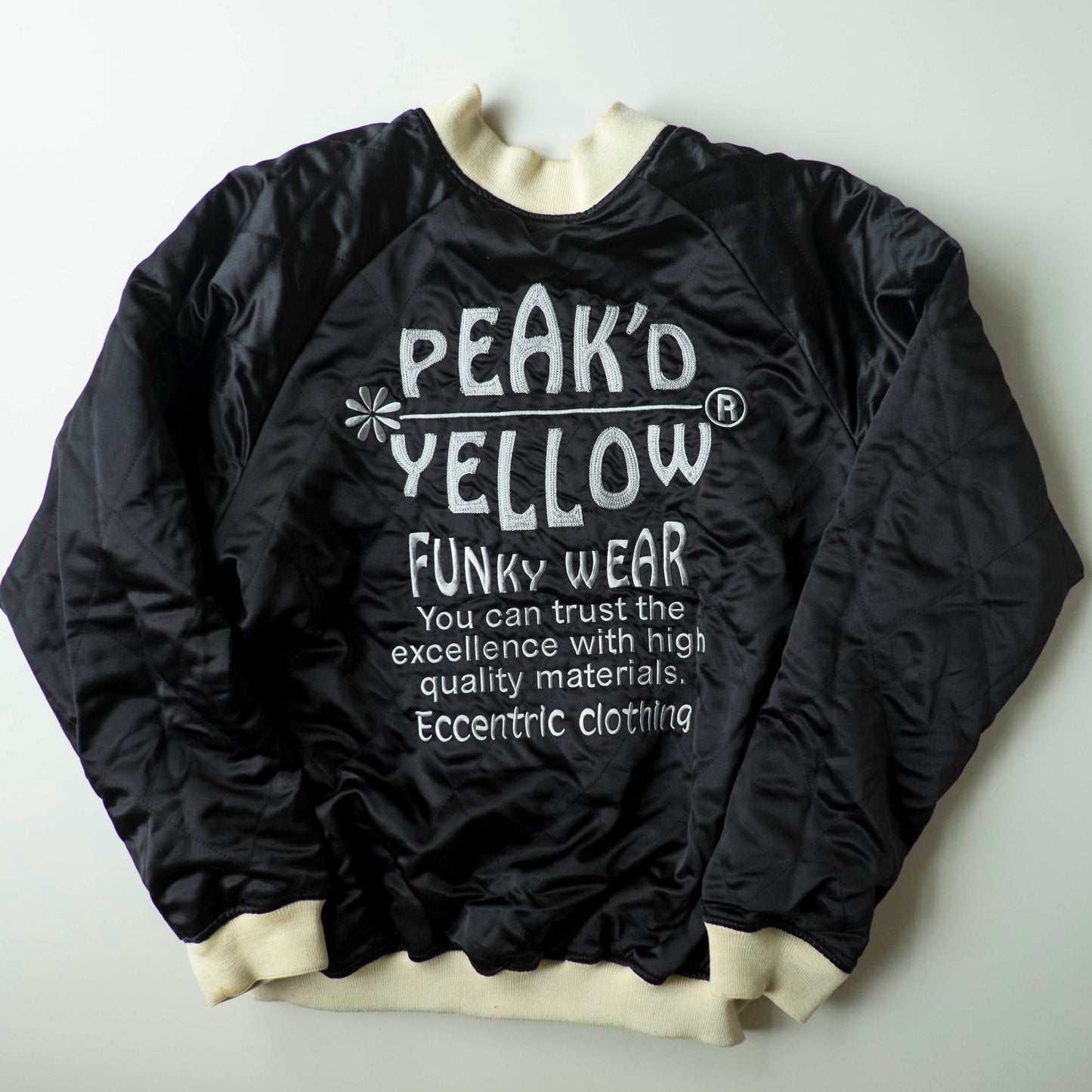 Vintage Tedman Ted Company Peak'd Yellow Kiss My Tattoo Reversible Sukajan Anego Singer Panther Embroidered Japanese Bomber Jacket M-L