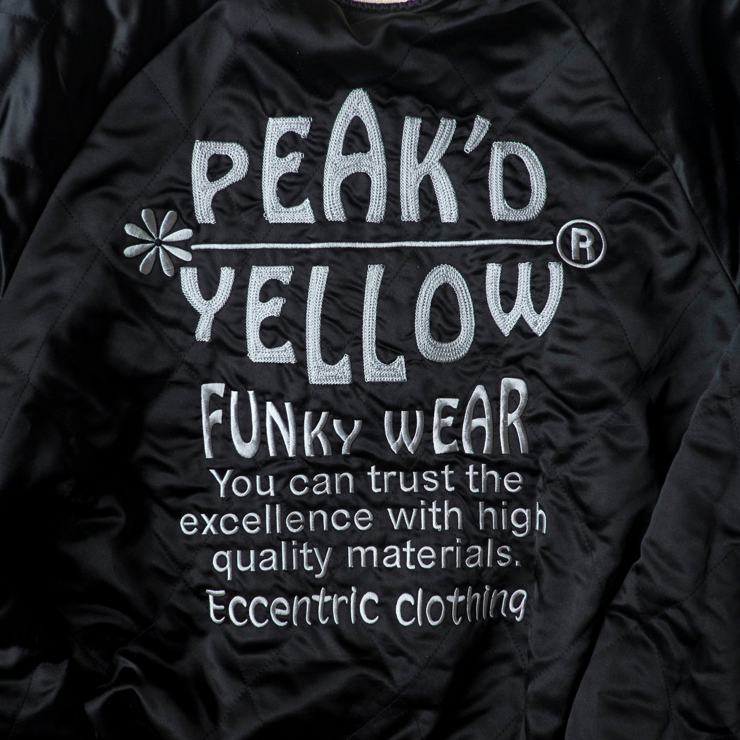 Vintage Tedman Ted Company Peak'd Yellow Kiss My Tattoo Reversible Sukajan Anego Singer Panther Embroidered Japanese Bomber Jacket M-L