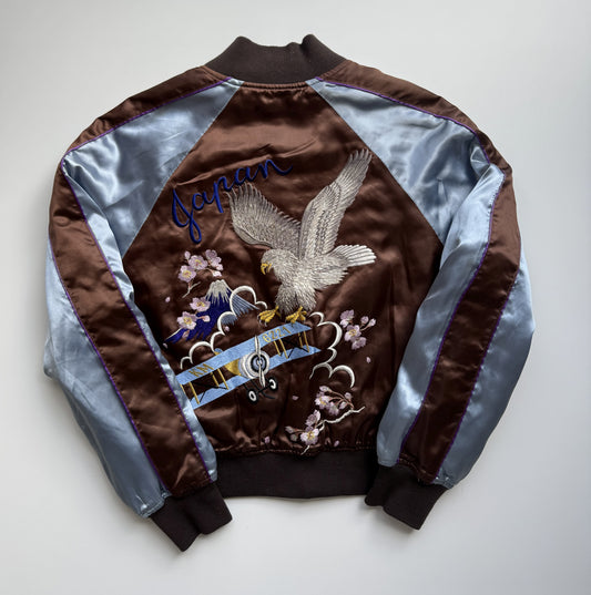 Rare Keita Maruyama Tokyo Paris Sukajan Size S Eagle Biplane Mt Fuji Sakura Embroidered Japanese Souvenir Jacket