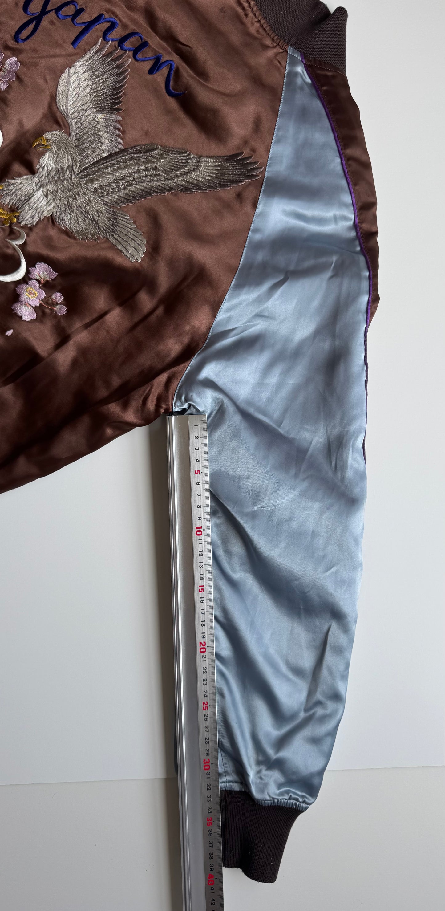 Rare Keita Maruyama Tokyo Paris Sukajan Size S Eagle Biplane Mt Fuji Sakura Embroidered Japanese Souvenir Jacket