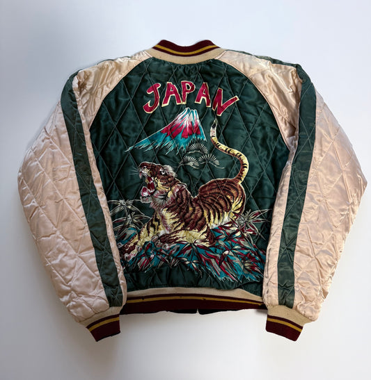 Supre Rare Vintage Tailor Toyo Reversible Sukajan Jacket M Japan Map Tiger Dragon Velvet Souvenir Bomber