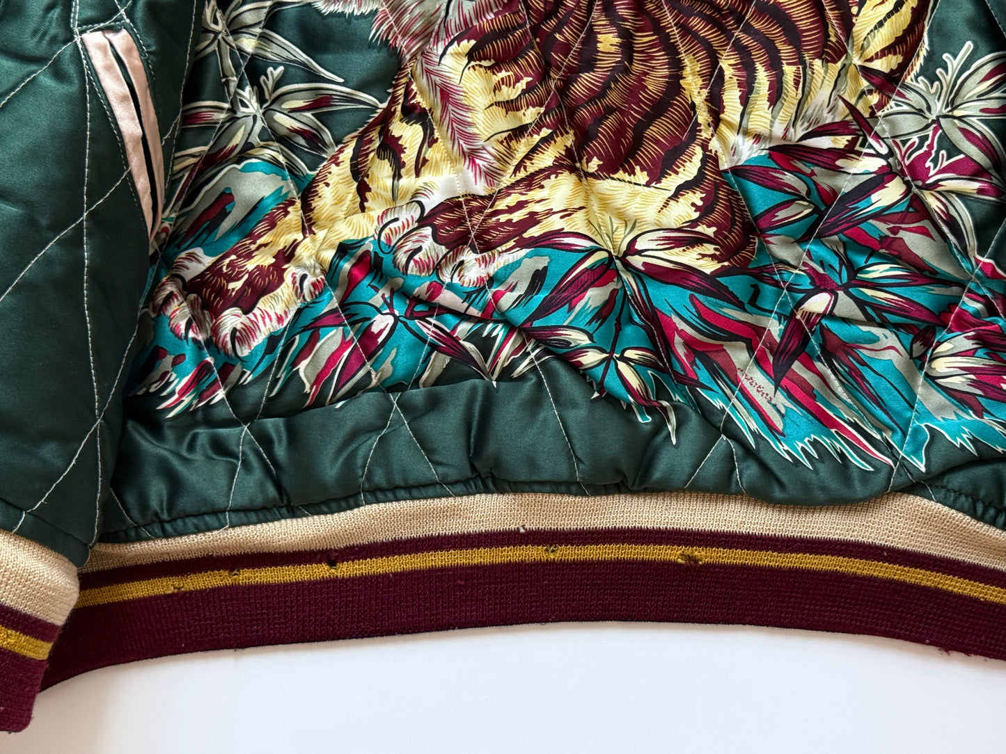 Supre Rare Vintage Tailor Toyo Reversible Sukajan Jacket M Japan Map Tiger Dragon Velvet Souvenir Bomber
