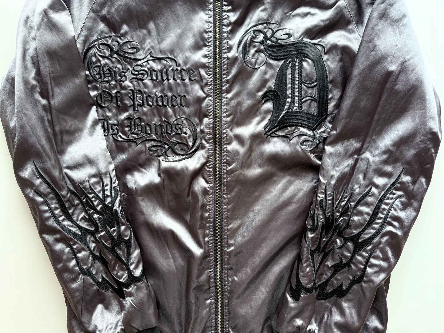 One Piece Portgas D. Ace Reversible Sukajan Jacket XL Anime Embroidered Japanese Souvenir Bomber